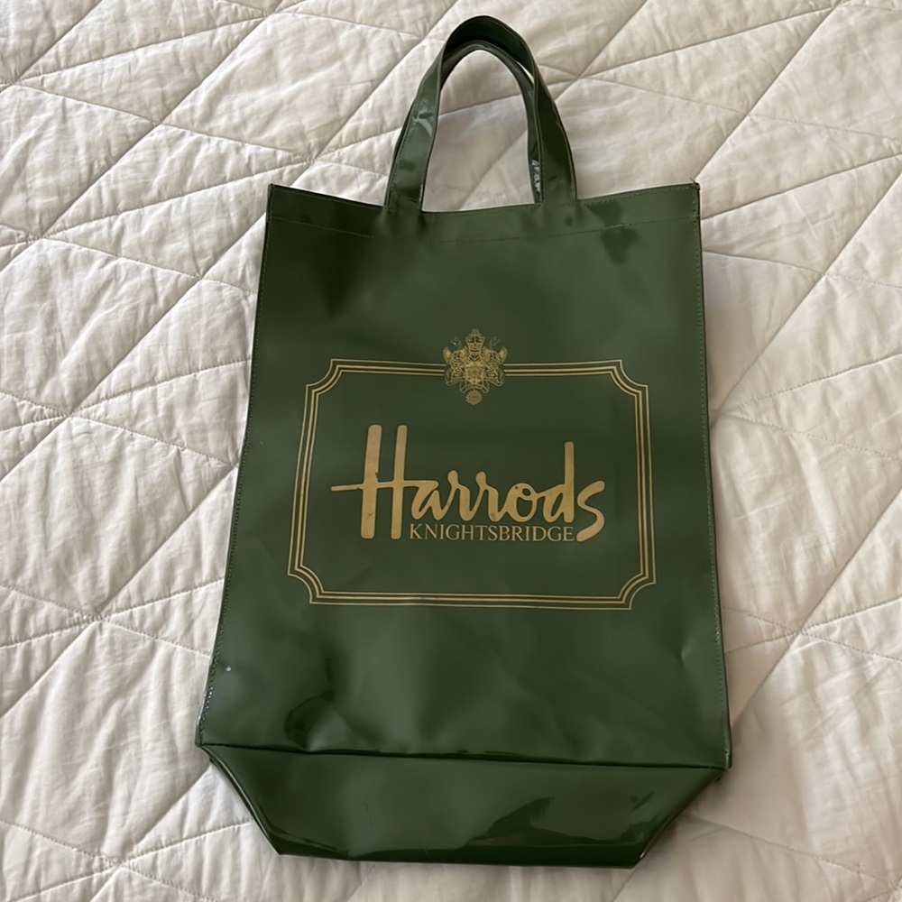 Harrods Green Shopper Bag Knightsbridge London